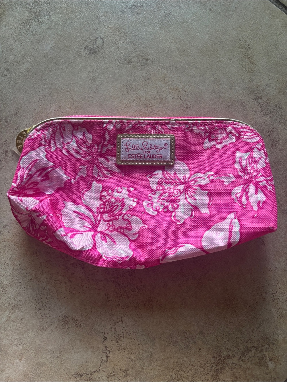 Lilly Pulitzer for Estée Lauder - Pink & White Floral Cosmetic Case